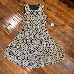 NWT Tommy Hilfiger Tan and Black Lace Dress